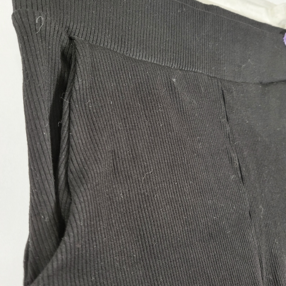 Naked Wardrobe black ribbed leggings women's M  #1415 - Picture 3 of 4